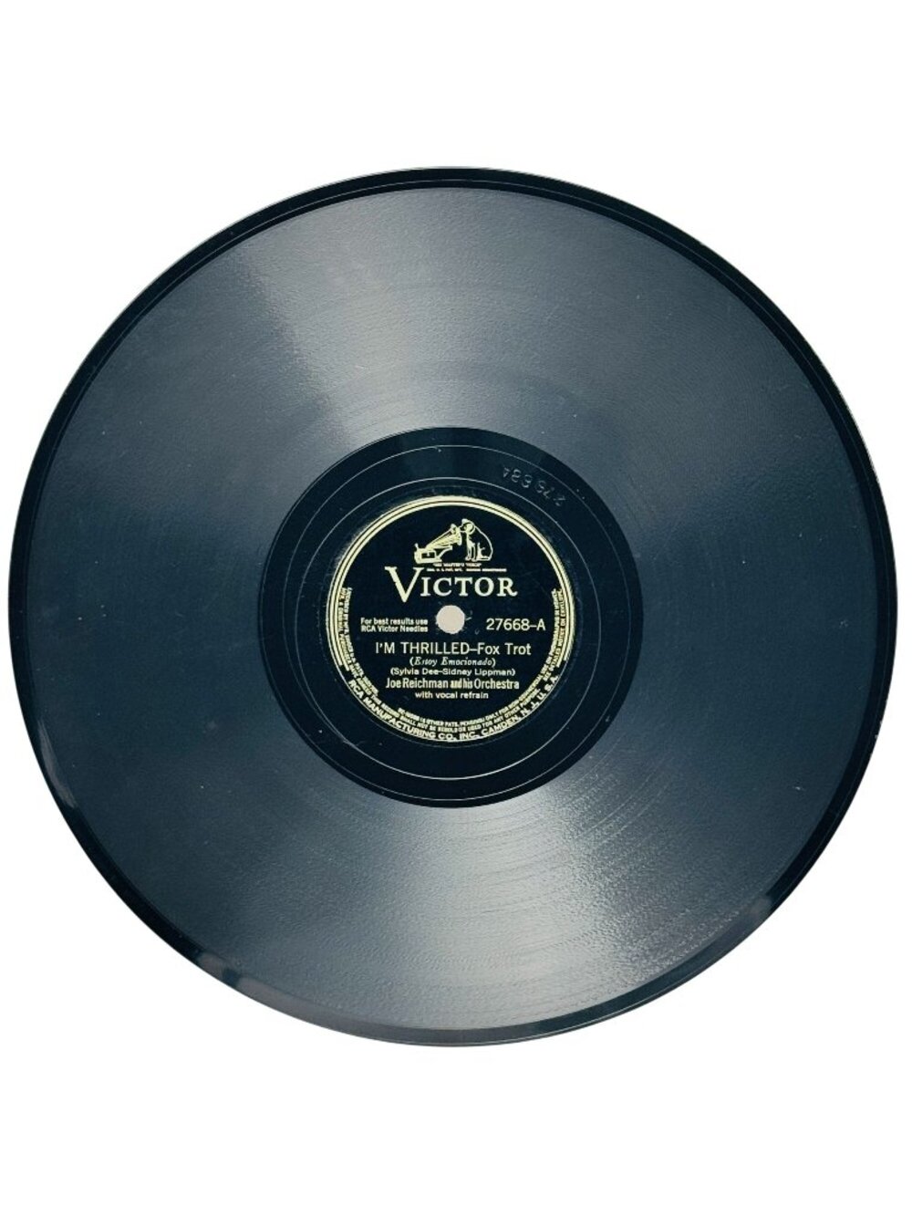 Joe Reichman Im Thrilled / Be Fair 10in Shellac Record 78 RPM Victor 27668